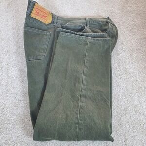 LEVIS 501 Men's Green Jeans 42X32 ACTUALMEASURE 40X29 Straight Button Fly Y2K